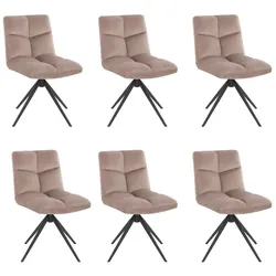 Home Deluxe HOME DELUXE Esszimmerstuhl drehbar 6er Set NODA – Hellbraun