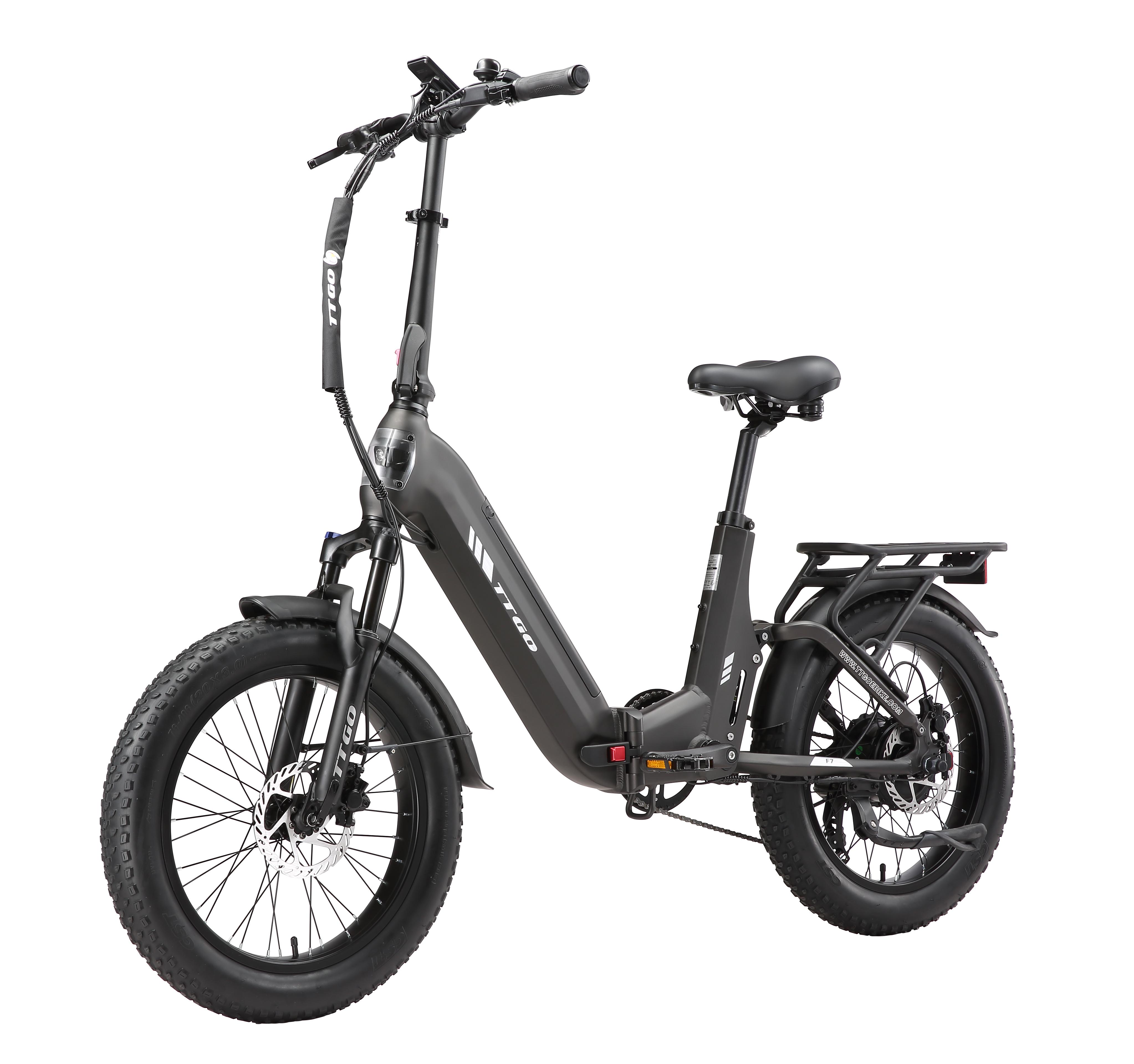 F7 20 Zoll Full-Suspension E-Mountainbike 6061 Aluminium, 48V 15Ah Akku, 250W Heckmotor 70Nm, Drehmomentsensor, Hydraulikbremsen, bis 120km Reichweite