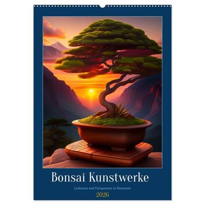 Bonsai Kunstwerke (Wandkalender 2026 DIN A2 hoch), CALVENDO Monatskalender