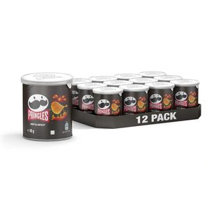 Pringles Chips Hot & Spicy, Kartoffelchips, je 40g, 12 Dosen
