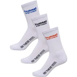 3er Pack hummel Sportsocken 9347 - white/paprika 46-48