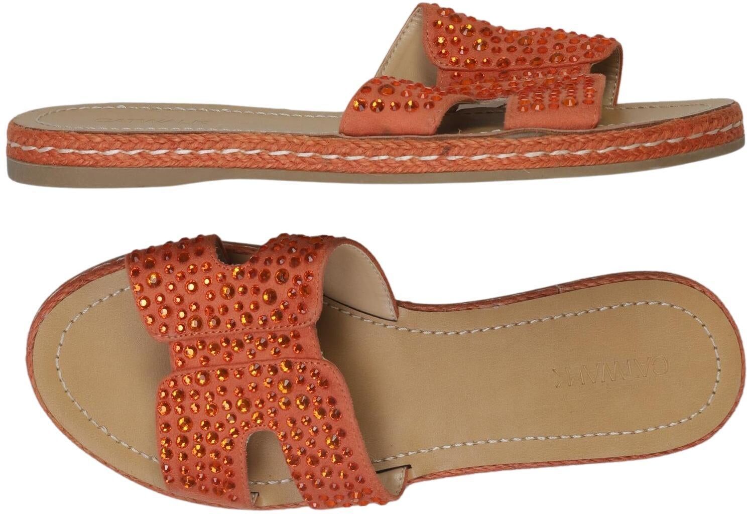 Catwalk Damen Sandalen, Orange, Gr. EU 39, kein / Etikett - Second Hand