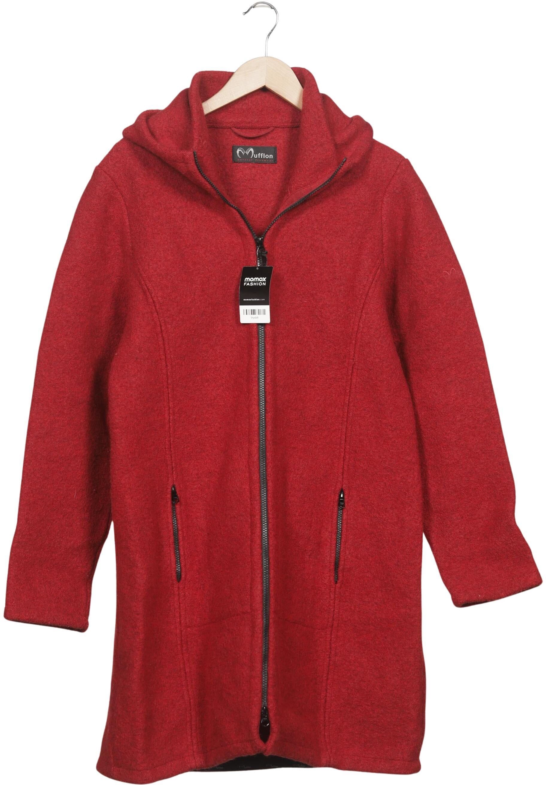 Mufflon Damen Mantel, Rot, Gr. XL, Schurwolle - Second Hand