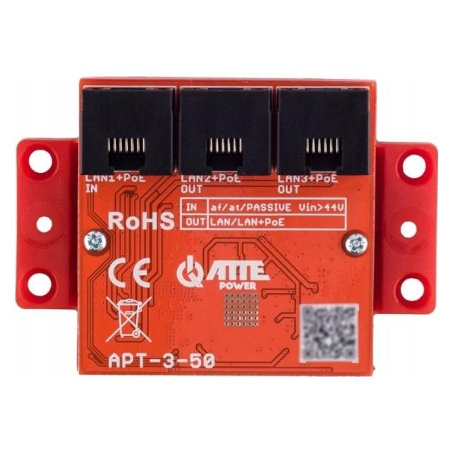 Atte SWITCH 3-PORTOWY POE APT-3-50 (GIGABIT) (3 Ports) (40559)