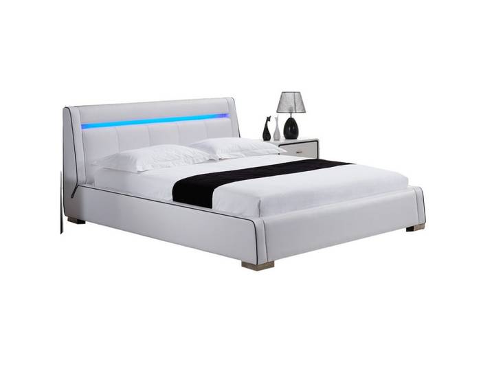 Xlmoebel Polsterbett Design Leder Bett Doppel Modernes Hotel Luxus Schlafzimmer (1-tlg., Design Leder Bett Doppel), Made in Europa