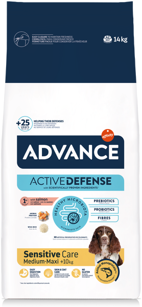 Advance Ração Para Cães Sensitive Salmão E Arroz 14 kg