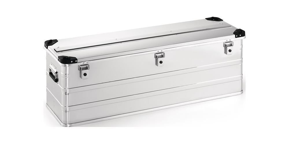 Quality Brand Aluminiumkoffer met flipdeksel en stapelranden, B/D/H: 118,2 x 38,5 x 41,0 cm, 163 liter
