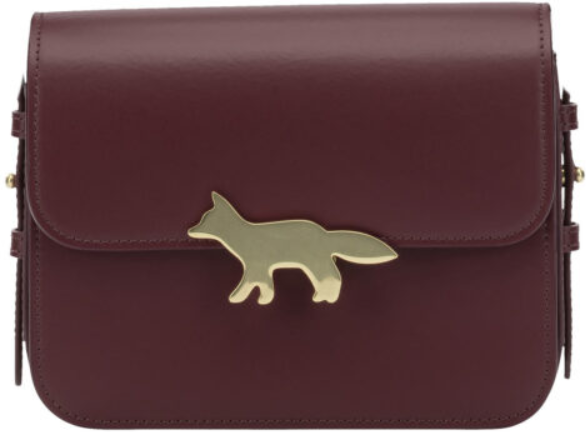 MAISON KITSUNÉ sac bandoulière en cuir femme bordeaux Bordeaux UNI