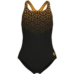 ARENA Kinder Schwimmanzug GIRL'S KIKKO V SWIMSUIT SWIM PRO BACK, Größe 116 in Schwarz Schwarz