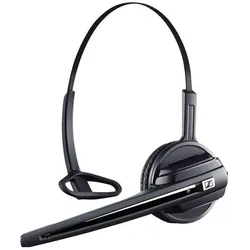 EPOS SENNHEISER IMPACT D 10 HS Headset monaural onesided or headclip headset without base station (Kabellos), Office Headset, Schwarz, Silber