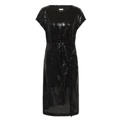 Cocktailkleid CREAM "Damen Fest CRGlimme", Damen, Gr. S, N-Gr, schwarz (pitch schwarz), Obermaterial: 98% Polyester PES. 2% Elasthan EL., Kleider