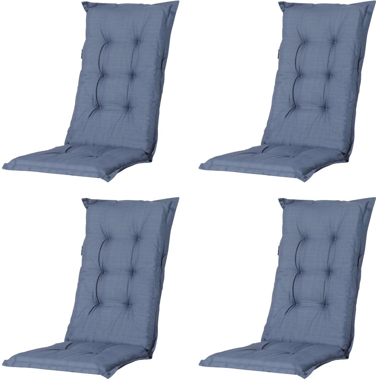 Madison Hochlehner-Auflage Basic kobalt 123 x 50 cm 4er-Set