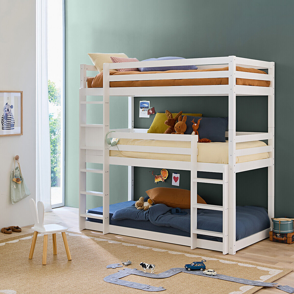 LA REDOUTE INTERIEURS Lits superposés 3 couchages avec sommiers, Maysar