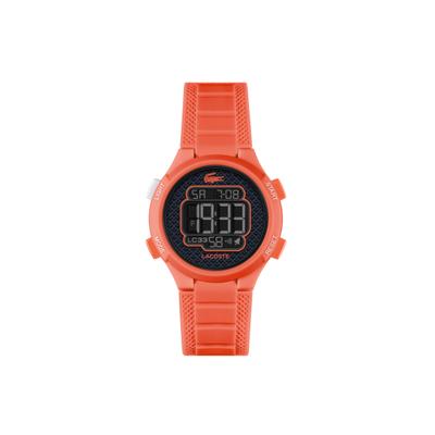 Chronograph LACOSTE "LC33 Kids", apricot, Armbanduhren, Kinder, Chronograph, Quarzuhr, Armbanduhr, Silikonarmband, digital, Tag, Stoppfunktion