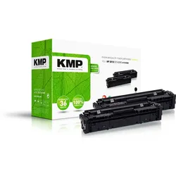 KMP Toner H-T215DX schwarz kompatibel zu HP 201X (CF400XD), 2er-Set