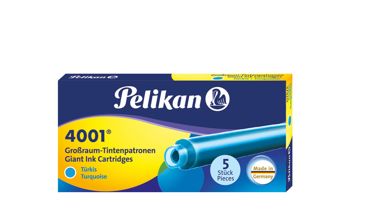 Pelikan 4001 GTP/5 Inktpatronen - Turkoois, 5 stuks