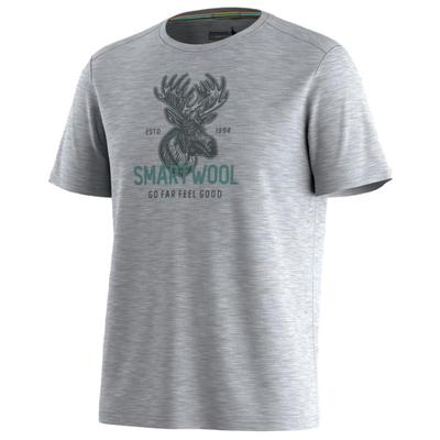 Smartwool - Moose Mode Active Short Sleeve Graphic Tee - Merinoshirt Gr L grau