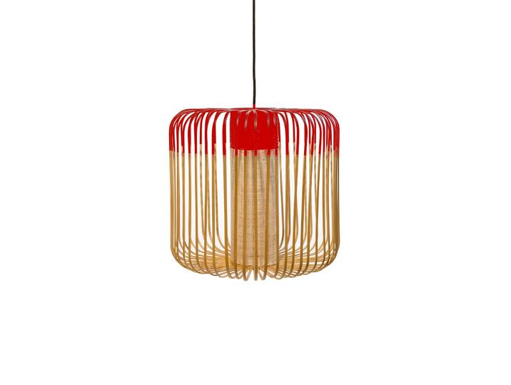 Suspension Bamboo M, rouge, Ø 45 cm - Forestier - Salle à manger - Design - Bambou - À ampoule unique