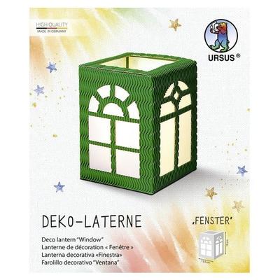 URSUS Laternenzeit Deko-Laterne Fenster, dunkelgrün