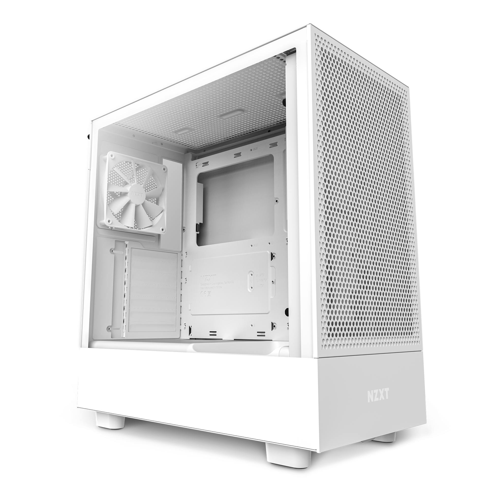 NZXT H5 Flow Midi Tower ATX Gehäuse weiss mit Sichtfenster CC-H51FW-01