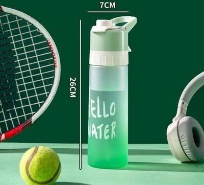 Market Central Spray Water Bottle For Sports And Outdoor Hydration green