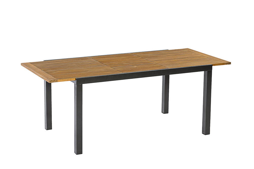 MERXXHANDELS Toblino Set 7tlg6 Klappsessel 1 Ausziehtisch 150(200) x90 cm 16951061