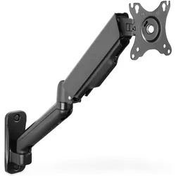 Digitus Assmann Elektronische Einzelgasfeder-Monitor-Wandhalterung (Wand, 32", 9 kg), Monitor Halterung, Schwarz