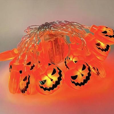 Uplift Picks Spooky Pumpkin Ghost Spider Web LED String Lights For Indoor Outdoor Halloween Decor pumpkin 3 M