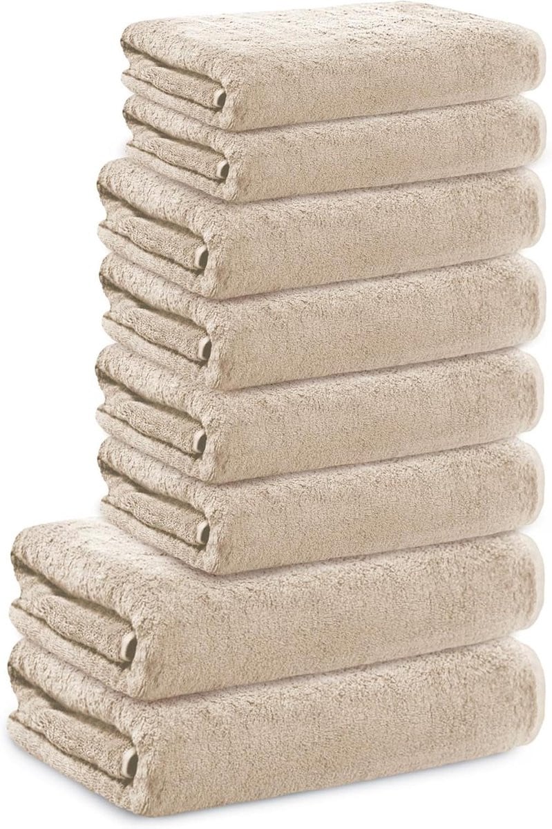 Badkamer Textiel Set - 8 Delig - 100% Katoen - 500 g/m² - Rood