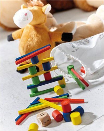 Stacking Color: Gioco di Abilità in Legno Naturale 16 Pezzi Personalizzate o neutre