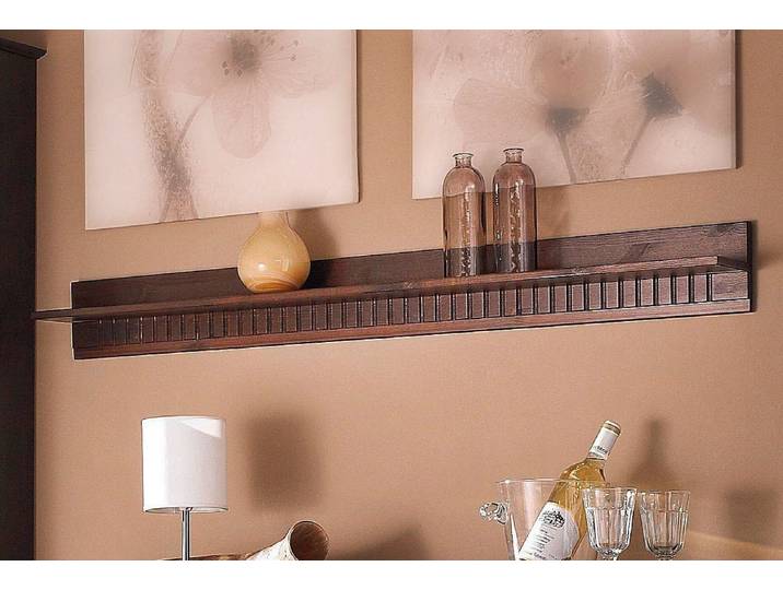 Wandboard GOODPRODUCT Lisa , braun (dunkelbraun), B:130cm H:14cm T:14cm, Massivholz, Regale, Wandboard, aus schönem massivem Kiefernholz, in unterschiedlichen Farbvarianten