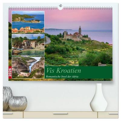 Vis Kroatien - Romantische Insel der Adria (hochwertiger Premium Wandkalender 2026 DIN A2 quer), Kunstdruck in Hochglanz
