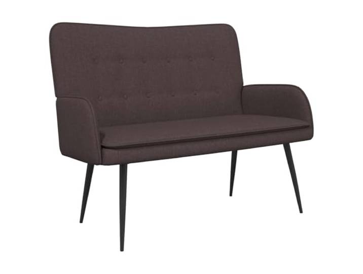 KKgypkn 2-Sitzer Sofa Dunkelbraun 115 x 61 x 87 cm Stoff Polyesterbezug, Schaumstoffpolsterung, pulverbeschichtete Stahlbeine, geknöpfte Rückenlehne, für Wohnzimmer