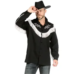 Wilbers Herren Western Hemd Bobby, schwarz (XL)