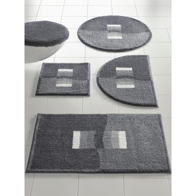 Badematte GRUND Gr. 3, grau, rechteckig (100cm x 60cm ) WC-Vorleger rechteckig, Badematten, Badematte