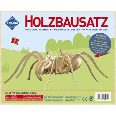 PEBARO 857/1 - Holzbausatz Tarantel Spinne, 28 Teile, Holzkonstruktion zum Zusammenstecken