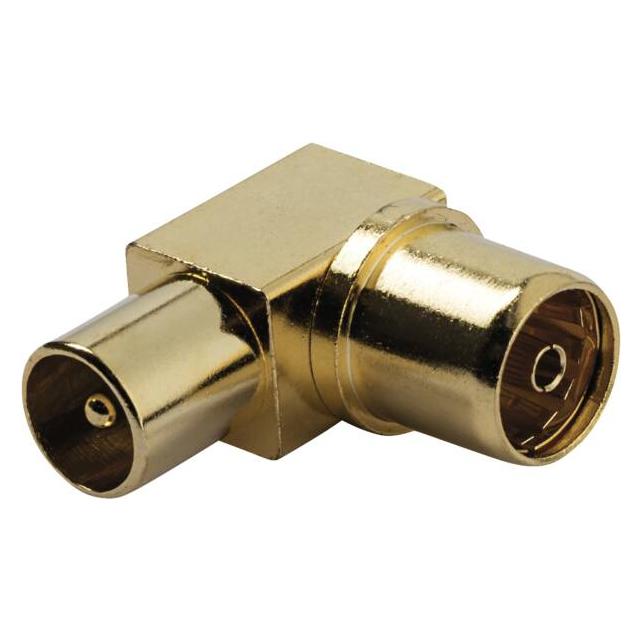 Vivanco Koax - Winkeladapter, vergoldet (VVANTADAPMF90G)