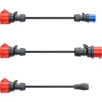 Adapterset für Gemini flex 11 kW, 3-teiliges Set schwarz, 30cm