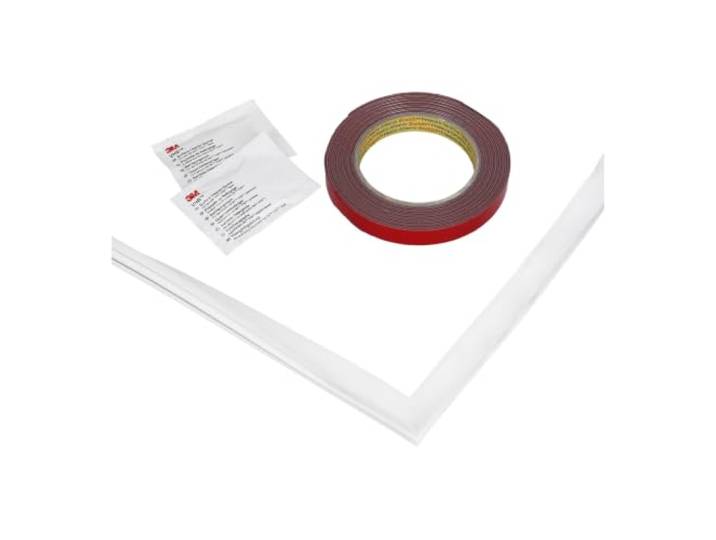 easyPART passend für LIEBHERR 7111148 Türdichtung für Kühlschrank 9096042, HINWEISE, Vor dem Einbau muss die Dichtung geglättet werden, Andrücken, Türdichtungen