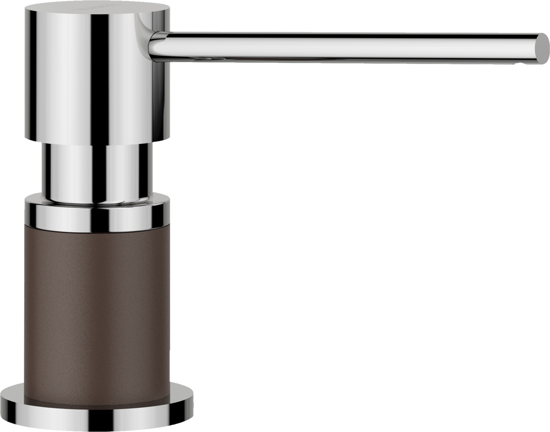 Distributeur de liquide vaisselle Blanco 525815 300 ml, SILGRANIT look café/ chromé