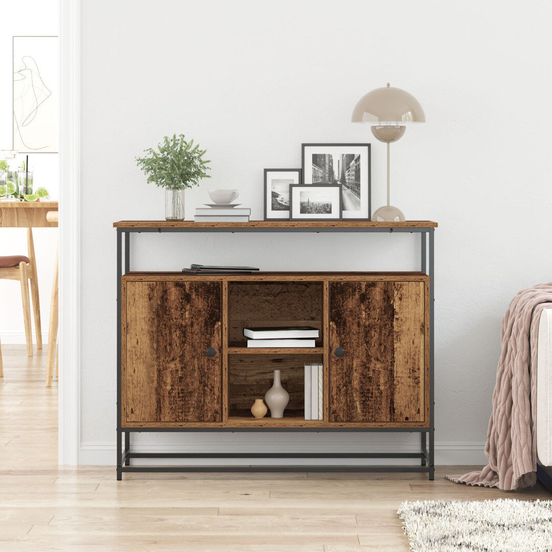 Borough Wharf 100cm Sideboard Old Wood 80cm H X 100cm W X 35cm D