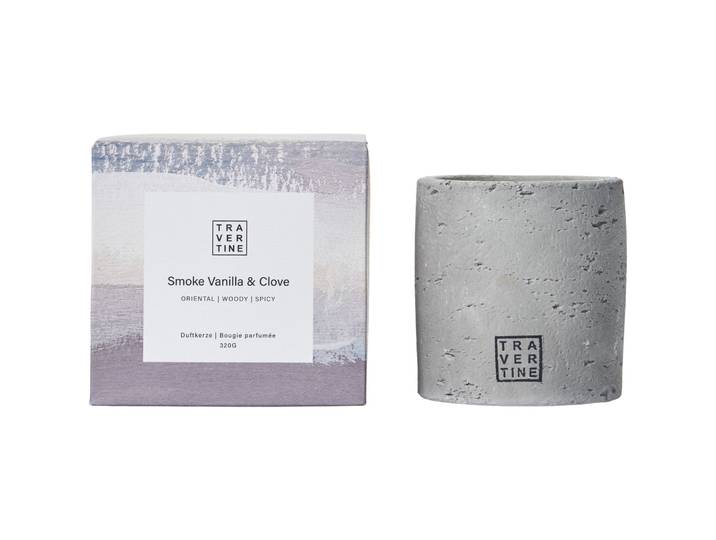 Duftkerze Reduced grau H 12.1 D 12 cm 65 hr - Material: Wachs