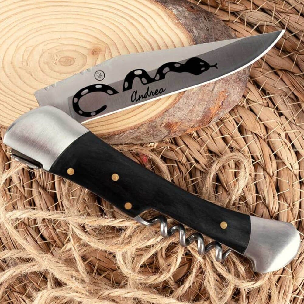 Ocadeau Couteau extérieur noir tatouage