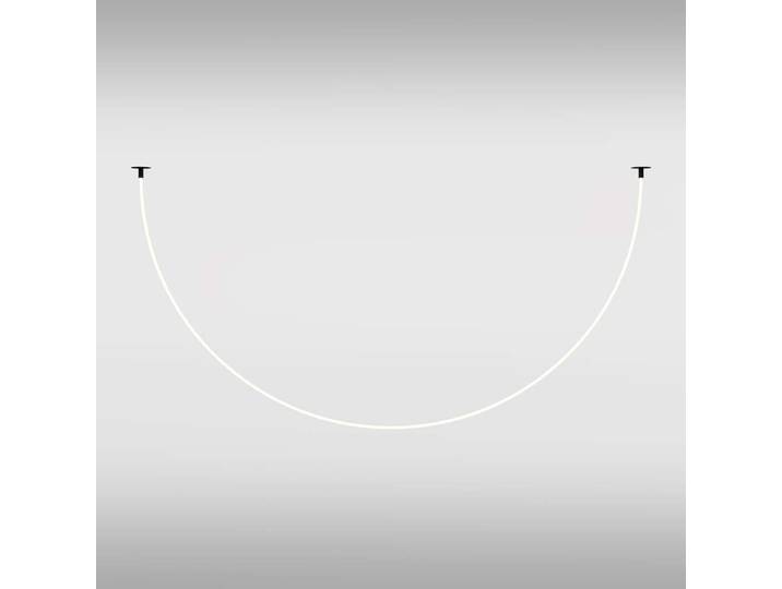 Suspension LED\, alu noir \, silkon blanc\, H 150 cm