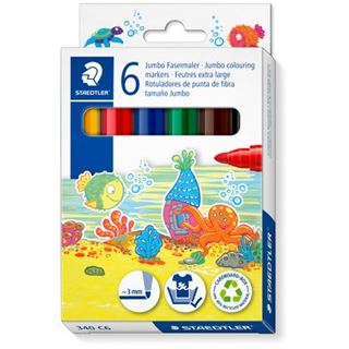 STAEDTLER Fasermaler Noris Jumbo 6er-Set retail