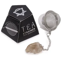 Raw Crystal Gemstone Tea Strainer - Smoky Quartz