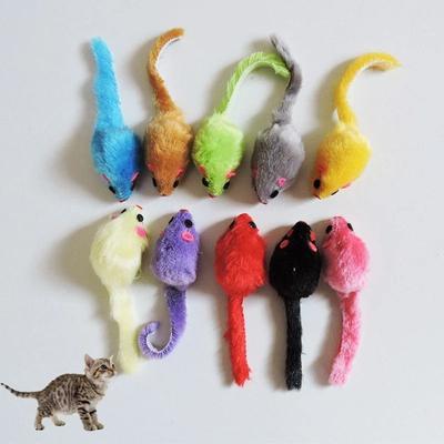 Inspired Finds 5PCS Furry Plush Mouse Cat Toys For Interactive Indoor Play 5PCS Furry Plush Mouse Cat Toys For Interactive Indoor Play