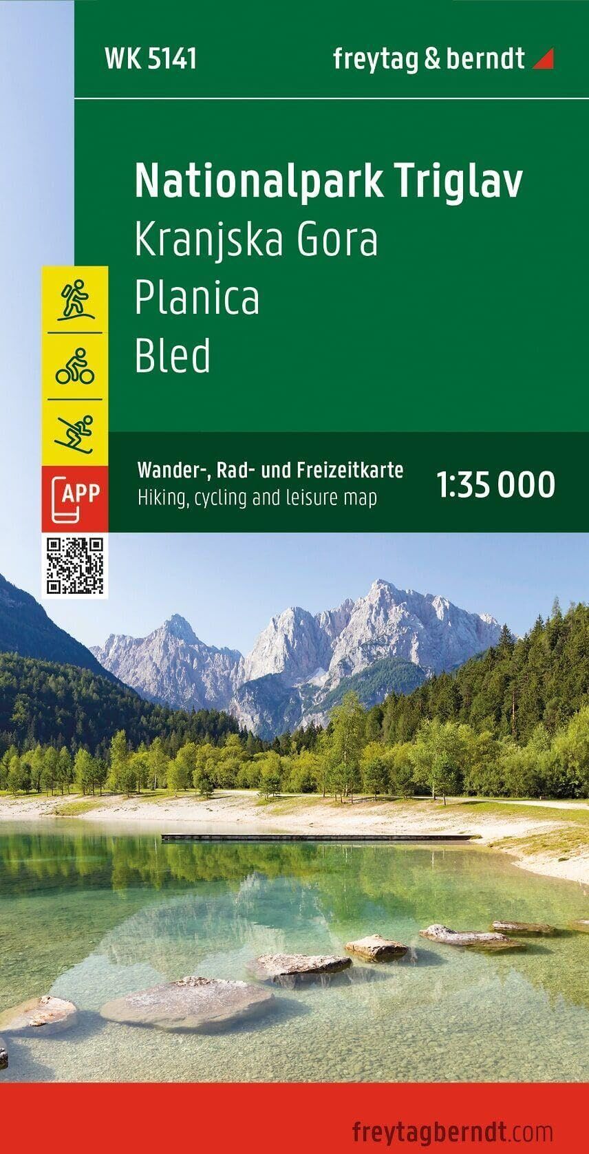 freytag & berndt Wanderkarte Nationalpark Triglav - Kranjska Gora - Planica - Bled 1:35.000 - Preis vom 18.10.2026 19:22:15 h
