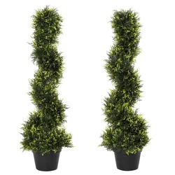 KÜNSTLICHE ZEDERNBAUM 2er Set, groß 90 cm