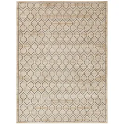 benuta Basic Kurzflor Teppich Daisy Cream 140x200 cm - Moderner Kurzflor-Teppich für Wohnzimmer